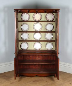 Antique Victorian Art Nouveau Mahogany Glass Bookcase by James Schoolbred & Co.