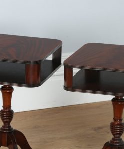 Antique Pair of Regency Style Mahogany Bedside Tables (Circa 1950)