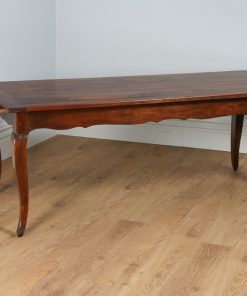 Antique French 6ft 6⅜” Cherry Wood Refectory Table With Breadboard & Drawer