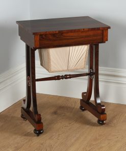 Antique Regency Rosewood Ladies Sewing Worktable (Circa 1820)