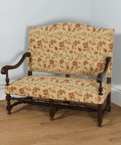Antique French Walnut Upholstered Couch (Circa 1870) - yolagray.com
