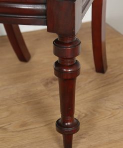 Antique Victorian Set of 12 Twelve Mahogany Balloon Back Upholstered Dining Chairs (Circa 1880) - yolagray.com