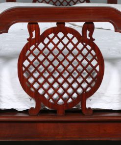Antique 6ft 6” Edwardian Anglo Indian Colonial Raj Mahogany Super King Bed (Circa 1910) - yolagray.com