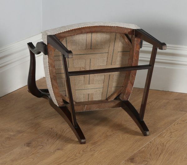 Antique Set of 8 English Georgian Hepplewhite Style Mahogany Dining Chairs (Circa 1850)- yolagray.com