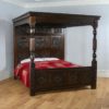 Tudor Style Super King Oak Full Tester Four Poster Bed (6ft Wide) - yolagray.com