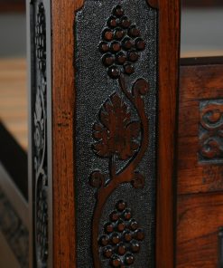 Tudor Style Carved King Size Oak Full Tester Four Poster Bed (5ft Wide) - yolagray.com