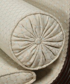 Antique English Regency Mahogany Upholstered Scroll End Chaise Longue (Circa 1820)- yolagray.com