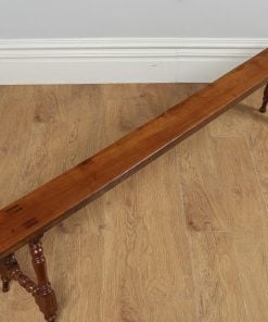 Antique Pair of 7ft 10” French Provincial Cherry Wood Kitchen Benches (Circa 1860)- yolagray.com