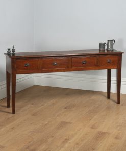 19th Century Style French Provincial Chestnut Low Dresser Base / Sideboard (Circa 1970)- yolagray.com