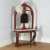 Antique English Victorian Mahogany & Marble Coat, Hat, Stick & Umbrella Hallstand With Mirror (Circa 1870)- yolagray.com