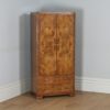 Antique English Art Deco Burr Walnut Two Door Compactum Wardrobe (Circa 1930) - yolagray.com