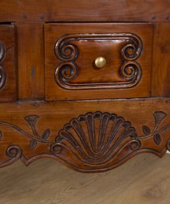 Antique French Provincial Walnut Three Drawer Dresser Base / Sideboard (Circa 1800)- yolagray.com
