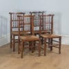 Antique Set of Four Georgian Ash & Elm Spindle Back Farmhouse Kitchen Dining Chairs (Circa 1800) - yolagray.com