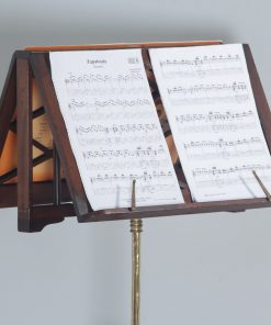 Antique Georgian Regency Mahogany & Satinwood Inlaid Folding Duet Music Stand (Circa 1830) - yolagray.com
