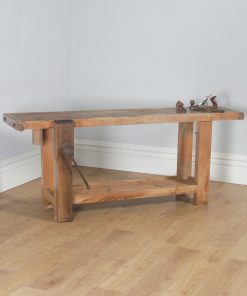 Antique French Provincial Chestnut Serving Side Table Sideboard Workbench (Circa 1870) - yolagray.com