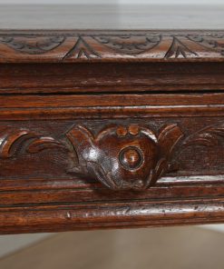Antique French Carved Green Man Oak Rectangular Coffee / Centre / Occasional / Magazine Table (Circa 1860) - yolagray.com
