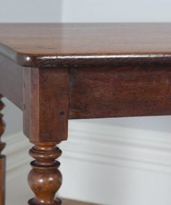 Antique French Pair of Oak Bistro Console Side Kitchen Hall Tables (Circa 1850) - yolagray.com