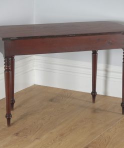Antique English Pair of Georgian Mahogany D End Console Side Hall Tables (Circa 1820) - yolagray.com