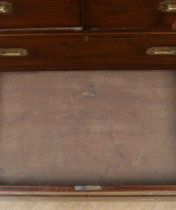 Antique Victorian Colonial Teak & Brass Military Campaign Chest of Drawers (Circa 1850) - yolagray.com