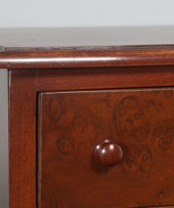Antique Pair of English Edwardian Burr Walnut Bedside Chests Pot Cupboards Night Stands Cabinets (Circa 1910)- yolagray.com