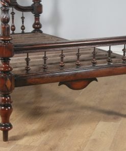 Antique 4ft 6” Victorian Anglo Indian Colonial Raj Double Four Poster Bed (Circa 1880) - yolagray.com
