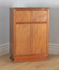 Antique English Art Deco Coromandel & Walnut Two Door Tallboy Compactum Chest of Drawers (Circa 1930) - yolagray.com