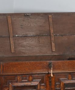 Antique English Charles II Oak Marriage Mule Chest / Blanket Box With Drawer (Circa 1680) - yolagray.com