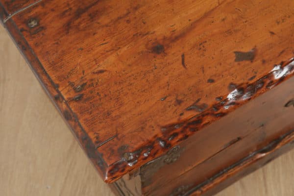 Antique Spanish Pitch Pine Boarded Sword Chest Coffer / Trunk (Circa 1800)- yolagray.com