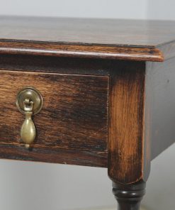 Antique English Georgian Style Oak Country Side Table (Circa 1880)- yolagray.com
