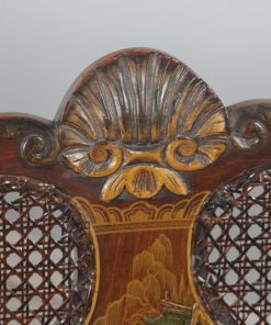 Antique English Edwardian Oriental Chinoiserie Style Three Piece Mahogany & Cane Bergere Lounge Suite (Circa 1900) - yolagray.com
