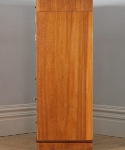 Antique English Art Deco Burr Walnut Two Door Tallboy Compactum Chest of Drawers (Circa 1930)- yolagray.com