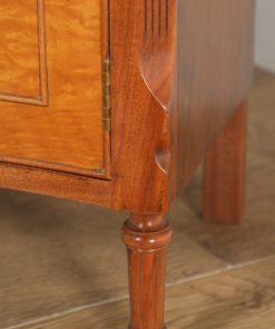 Pair of French Neoclassical Style Burr Walnut Bedside Cabinet Tables Nightstands by Bevan Funnell / Reprodux (Circa 1960) - yolagray.com