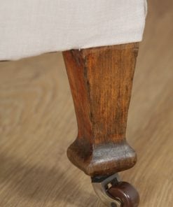 Antique English Georgian Style George V Beech Upholstered Children’s Nursery Wing Arm Chair (Circa 1920) - yolagray.com