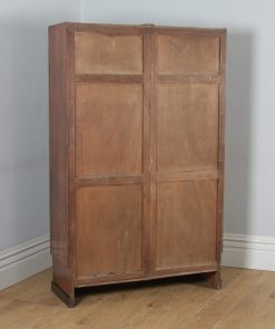 Antique English Art Deco Figured Walnut Three Piece Bedroom Suite – Bed Wardrobe Chest of Drawers (Circa 1930) - yolagray.com