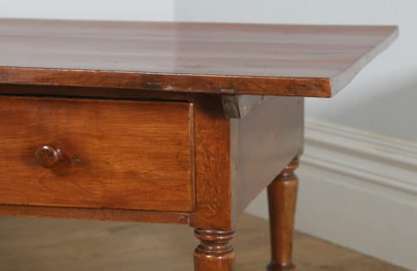 Antique French Cherry Wood Provincial Rectangular Centre Coffee Side Table (Circa 1860) - yolagray.com