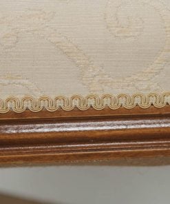 Antique French Louis XVI Style Walnut Upholstered Duet Music Piano Window Stool Ottoman Seat (Circa 1880) - yolagray.com